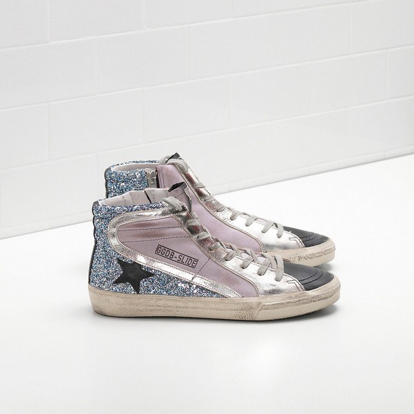 Golden Goose Slide Sneakers G30WS595.P9 grey black pink 1