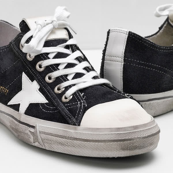 Golden Goose V-STAR 2 Sneakers G30MS639.L9 Calf suede contrasting color 4
