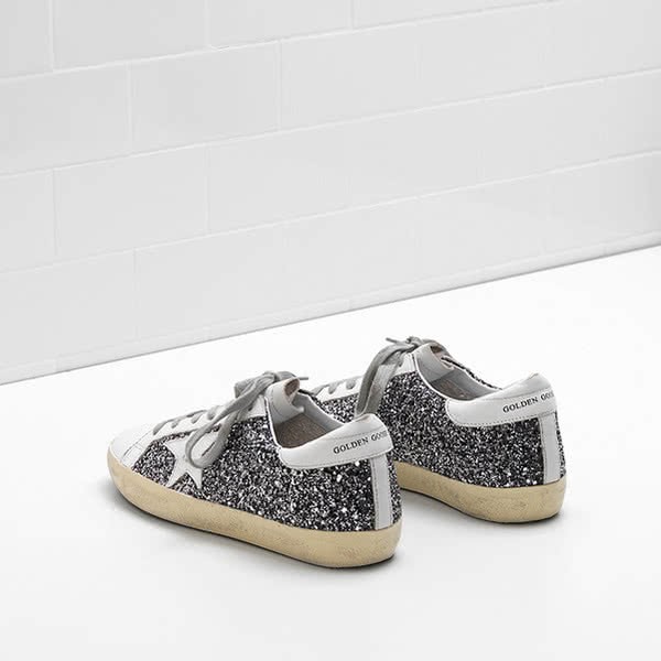 Golden Goose Superstar Sneakers Flag Ltd Glitter-Coated Fabric Heel is leather 3