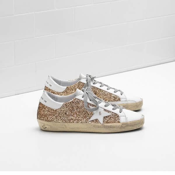 Golden Goose Superstar Sneakers Flag Ltd Glitter-Coated Fabric Heel In Calf brown 2