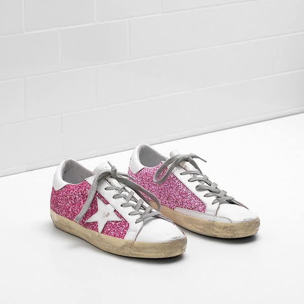 Golden Goose Superstar Sneakers Flag Ltd Glitter-Coated Fabric Heel In Calf brown 2