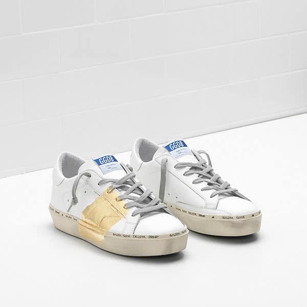 Golden Goose HI STAR Sneakers G33WS945.A1 leather 24-carat gold leaf Branding handwritten 2