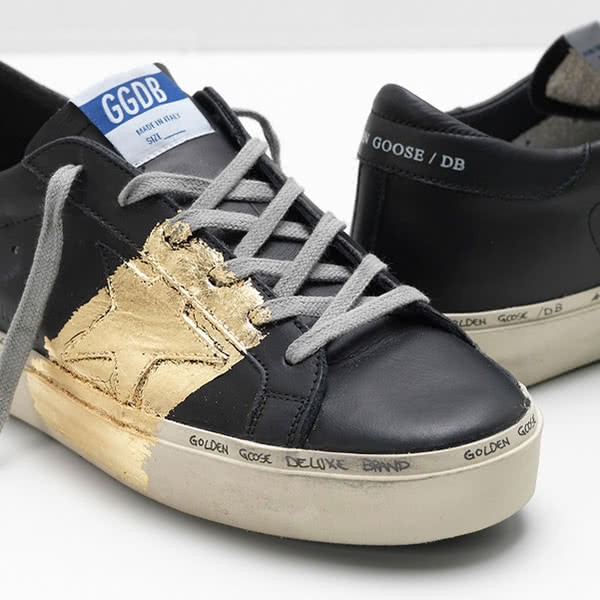 Golden Goose HI STAR Sneakers G33WS945.A2 leather 24-carat gold leaf Branding handwritten 4