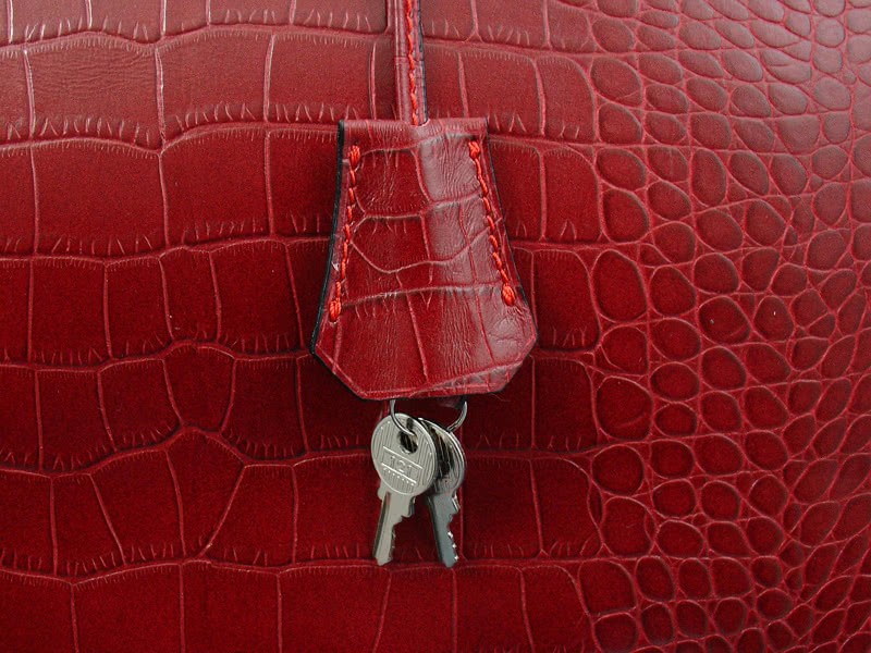 Hermes Birkin 40cm Crocodile Red 7