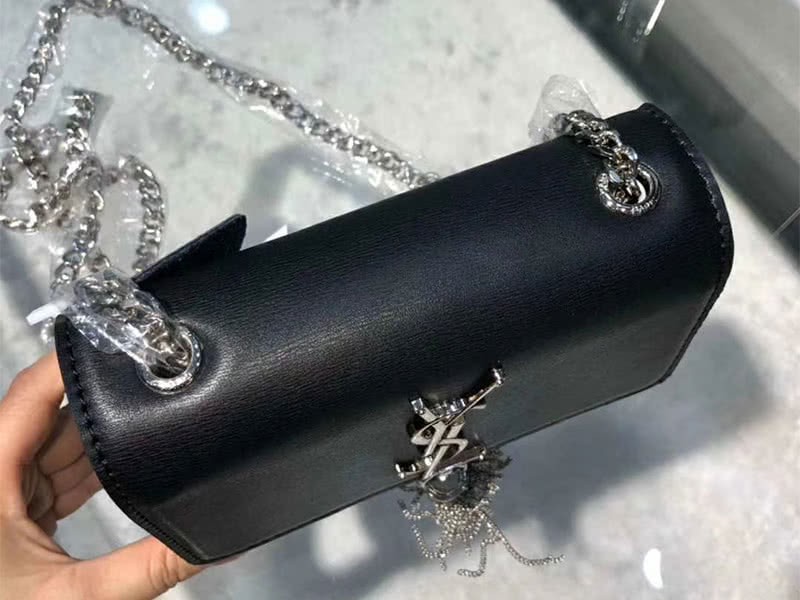Saint Laurent Kate Chain Wallet Calfskin Leather Black 5