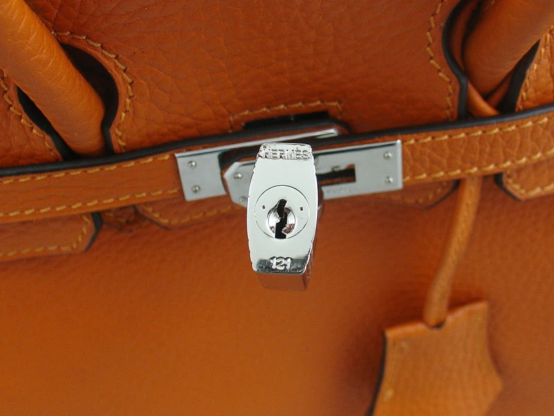 Hermes Birkin 25 Togo Leather Orange 7