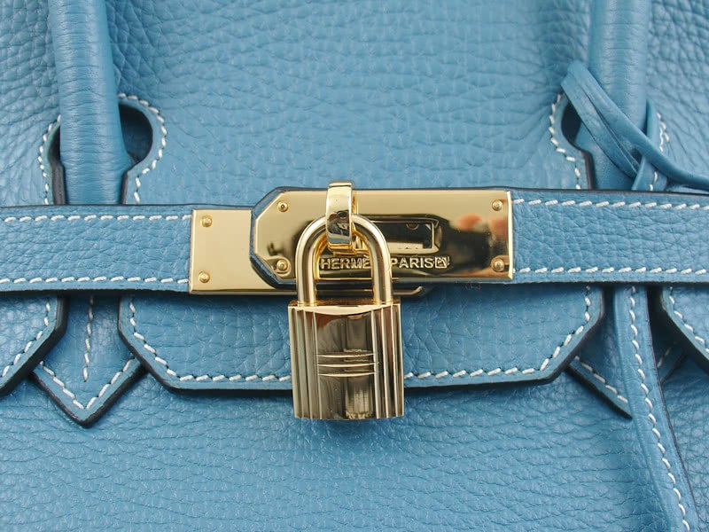 Hermes Birkin 35 Togo Leather Blue 6