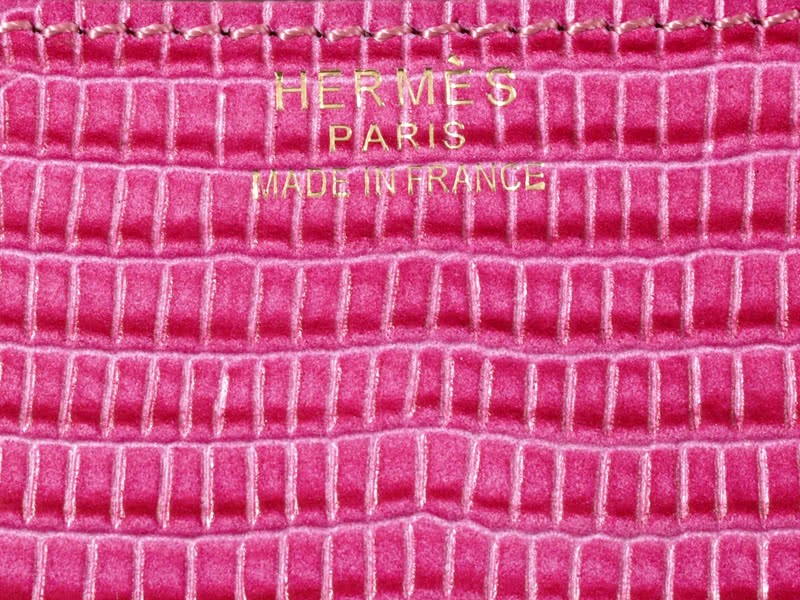 Hermes Constance 23 Single Shoulder Bag Lizard Leather Pink 8