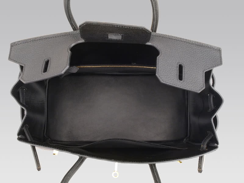 Hermes Birkin 35cm Clemence Black With Golden Hardware 11