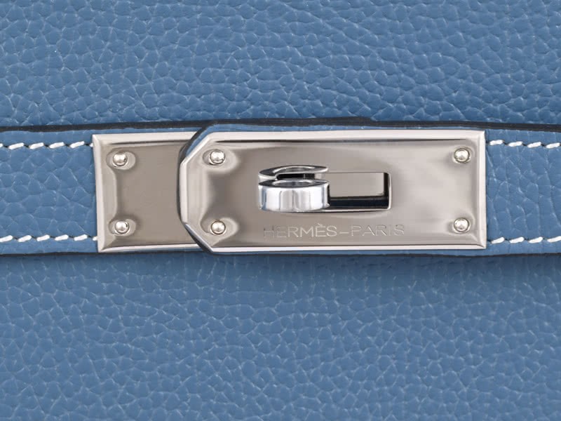 Hermes Jypsiere 34 Messenger Bag Clemence Bleu Marine 7