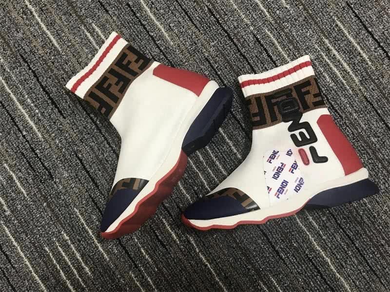 Fendi Men's White, Black And Red 3