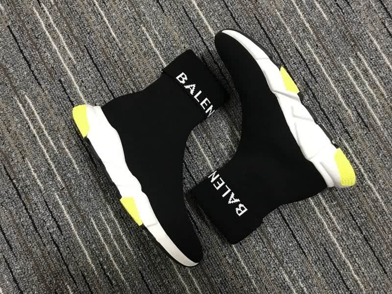 Balenciaga Stretch Mesh High Top Speed Black White pattern 6