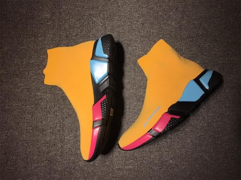 Balenciaga Speed Sock Boots Yellow Blue Red 4