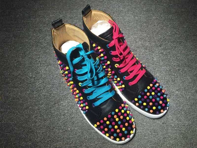 Christian Louboutin Louis Spikes Men/Women Black/Blue/Red 2