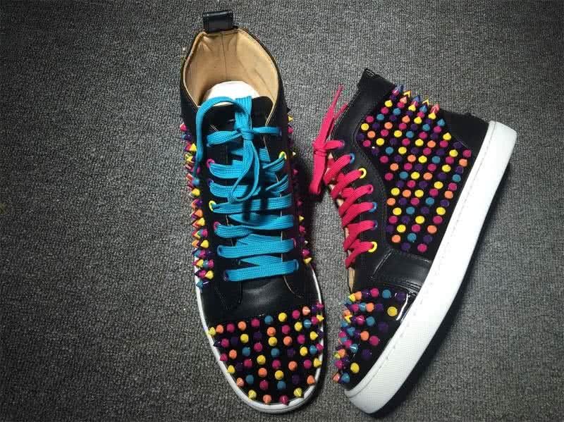 Christian Louboutin Louis Spikes Men/Women Black/Blue/Red 3