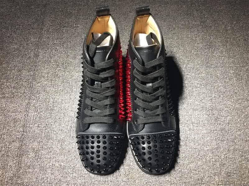 Christian Louboutin Louis Spikes Men/Women Black/Red 3