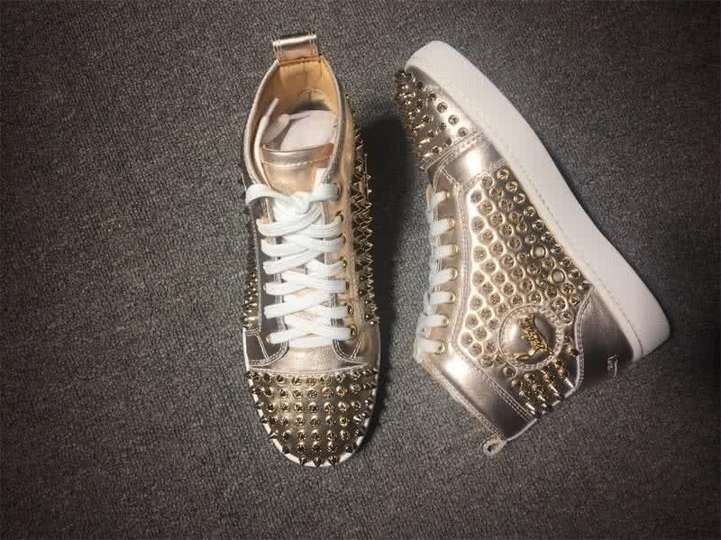 Christian Louboutin Louis Spikes Men/Women Gold 5