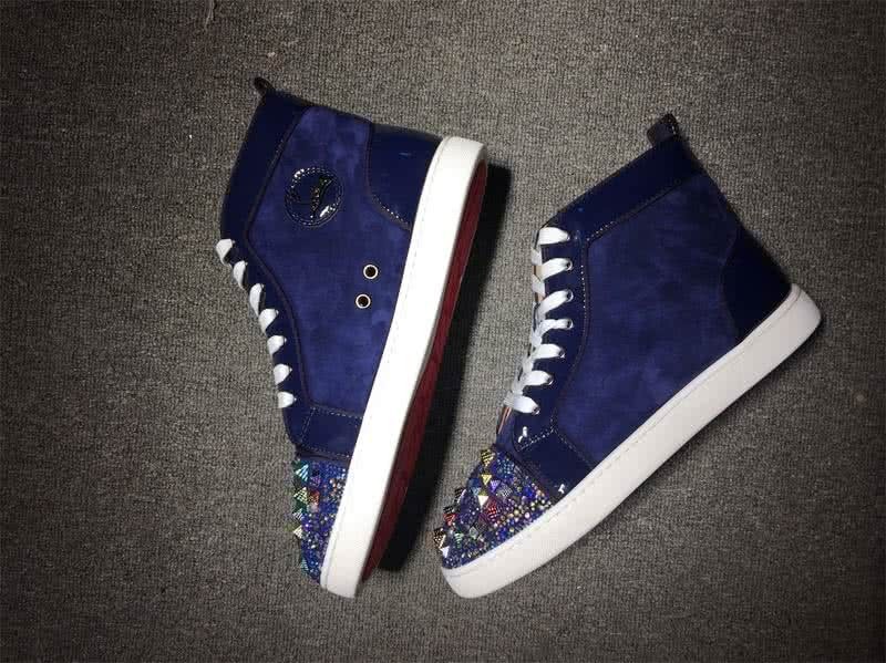 Christian Louboutin Lou Spikes Men/Women Dark Blue 4