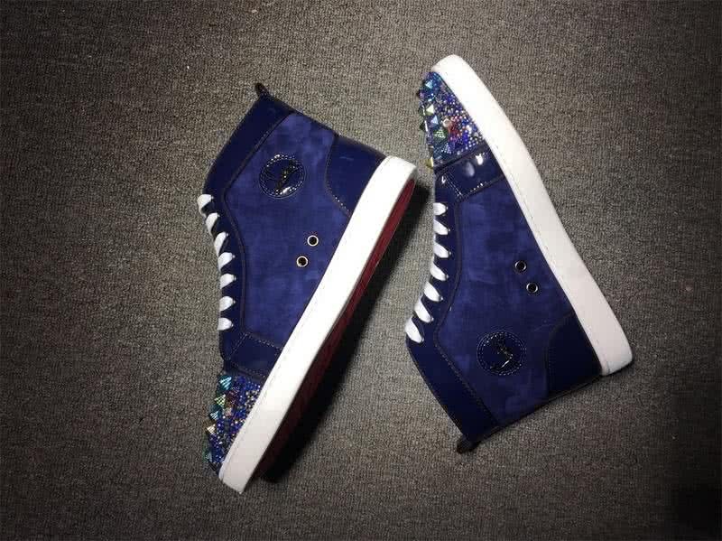 Christian Louboutin Lou Spikes Men/Women Dark Blue 5