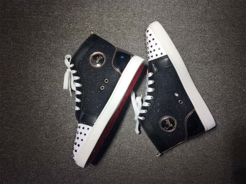 Christian Louboutin Lou Spikes Men/Women Black/White 5