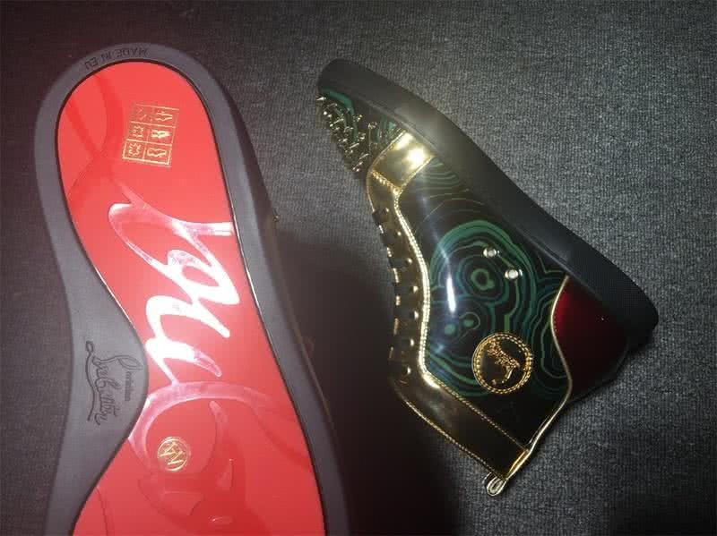 Christian Louboutin Lou Spikes Men/Women Green/Gold 8