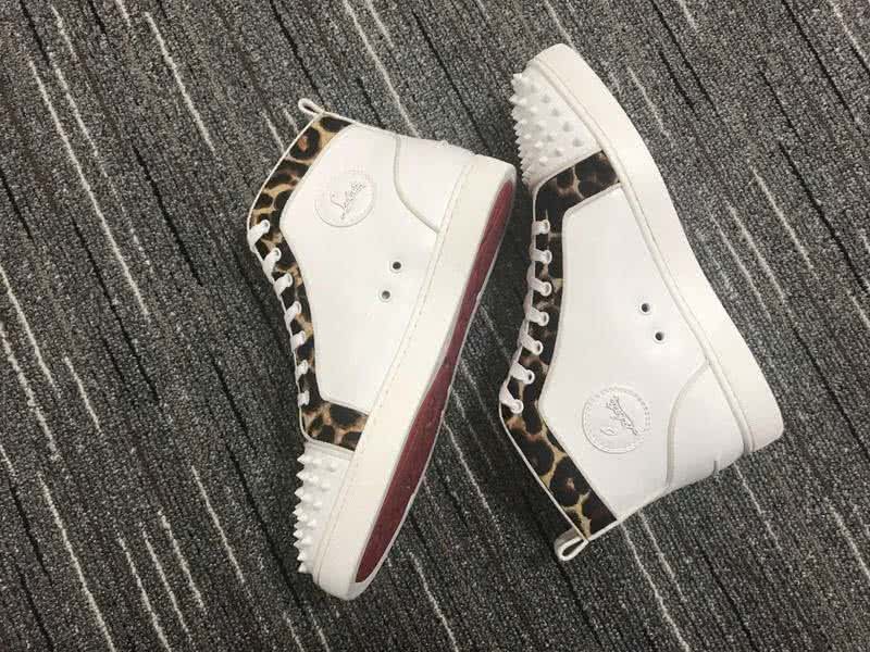 Christian Louboutin Lou Spikes Men/Women White/Leopard print 4