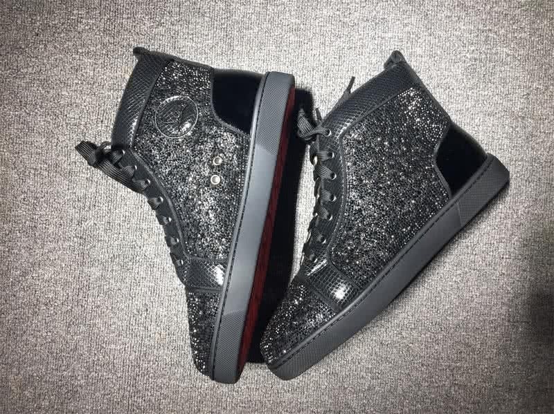 Christian Louboutin Rhinestone Men/Women Black 4