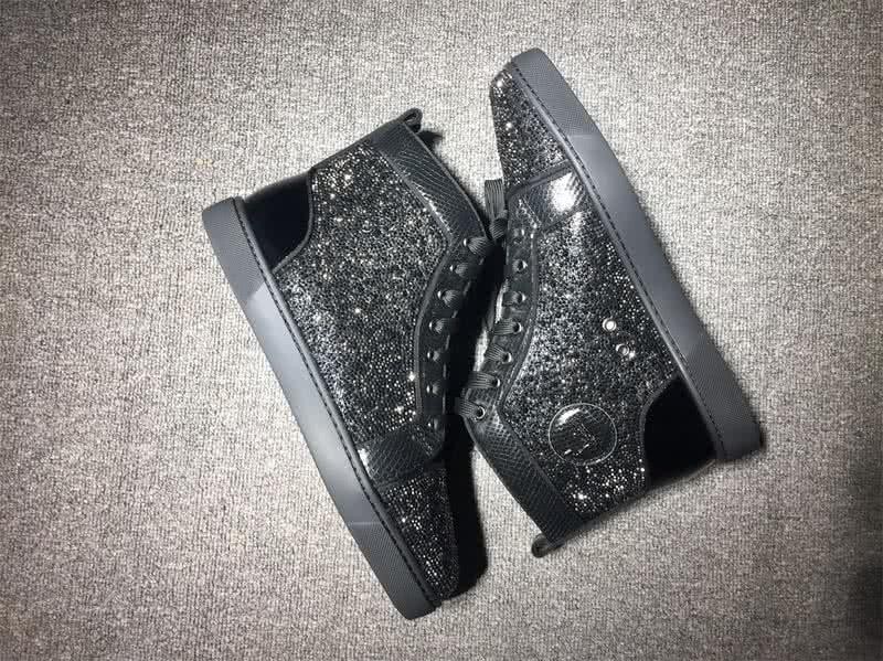 Christian Louboutin Rhinestone Men/Women Black 7