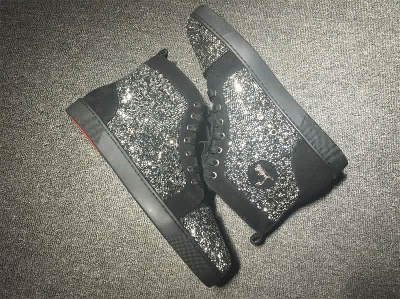 Christian Louboutin Rhinestone Men/Women Black 6