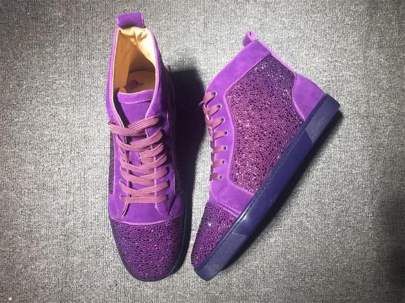 Christian Louboutin Rhinestone Men/Women Purple 3