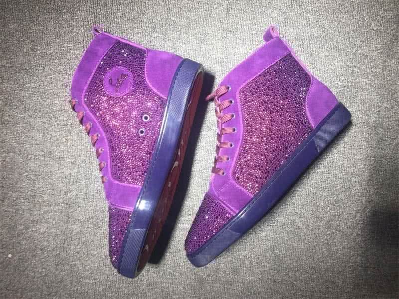 Christian Louboutin Rhinestone Men/Women Purple 4