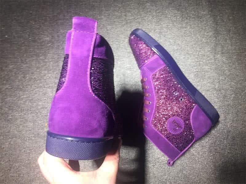 Christian Louboutin Rhinestone Men/Women Purple 8