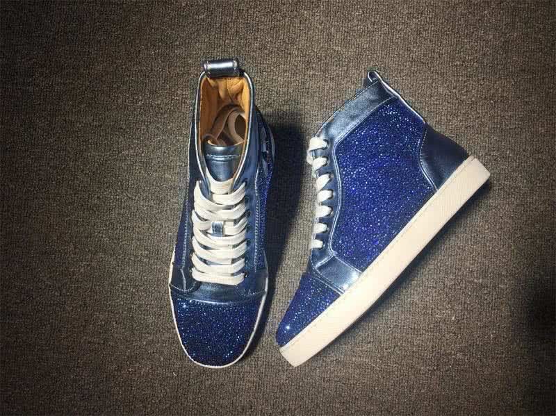 Christian Louboutin Rhinestone Men/Women Blue 3