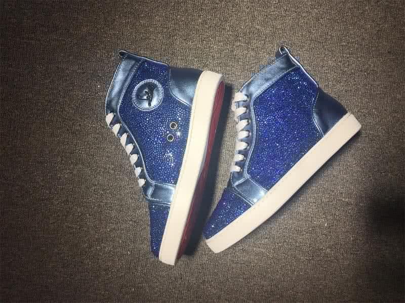 Christian Louboutin Rhinestone Men/Women Blue 4