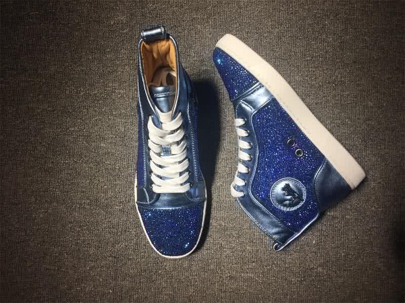 Christian Louboutin Rhinestone Men/Women Blue 6
