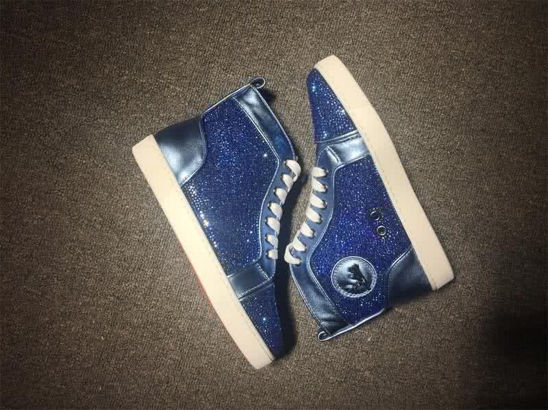 Christian Louboutin Rhinestone Men/Women Blue 7
