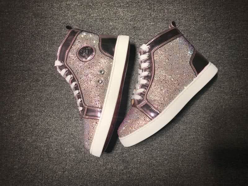 Christian Louboutin Rhinestone Men/Women Pink 4