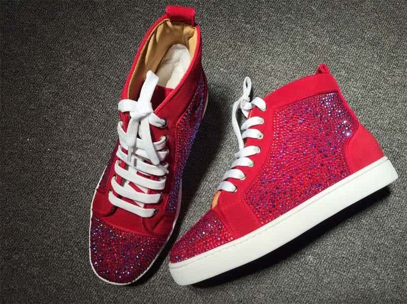 Christian Louboutin Rhinestone Men/Women Red 3