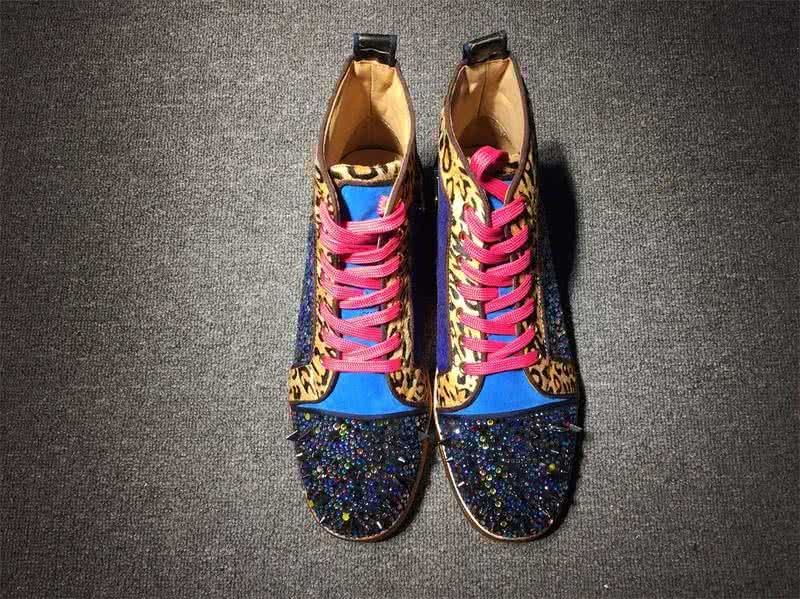Christian Louboutin No Limits Sneaker Men/Women Blue/Leopard print 2