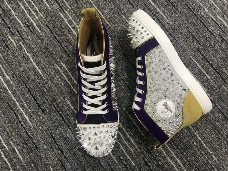 Christian Louboutin No Limits Sneaker Men/Women Silver/Yellow/Purple 5