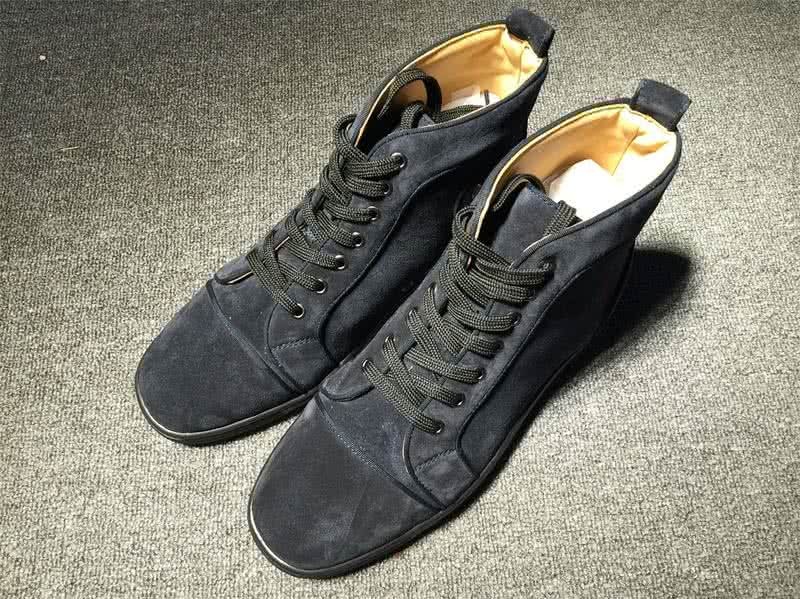 Christian Louboutin High Top Suede All Black 1