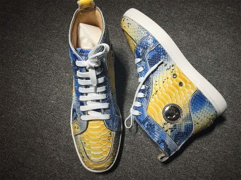 Christian Louboutin Python Sneaker Men/Women Yellow/Blue 5