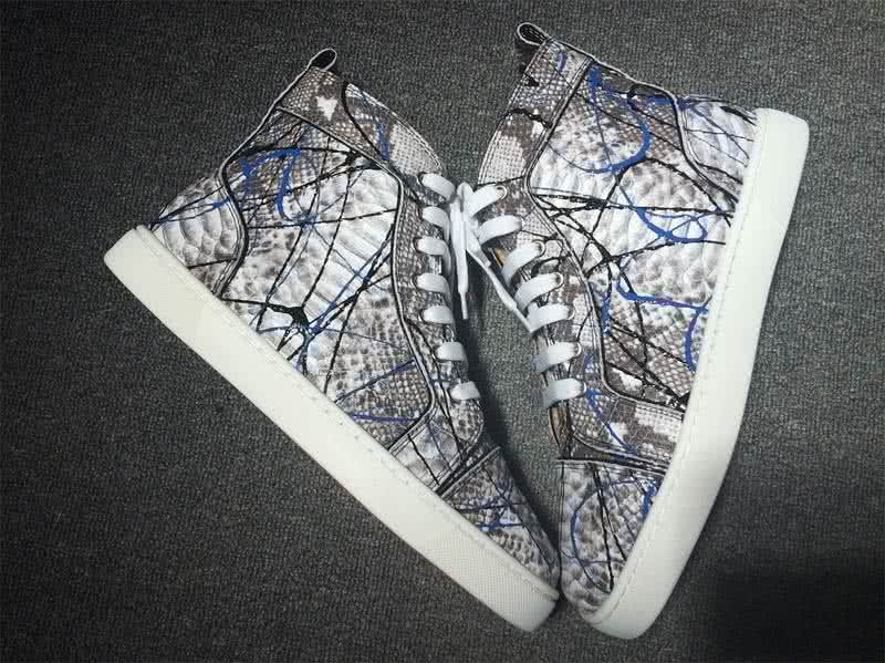 Christian Louboutin Python Sneaker Men/Women Grey/Blue 5