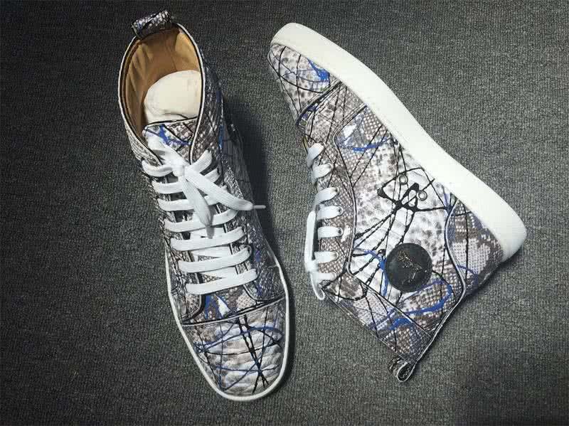 Christian Louboutin Python Sneaker Men/Women Grey/Blue 7
