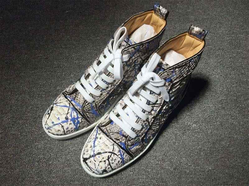 Christian Louboutin Python Sneaker Men/Women Grey/Blue 1
