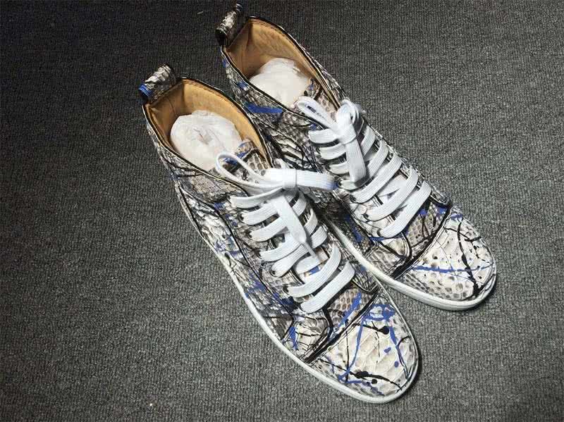 Christian Louboutin Python Sneaker Men/Women Grey/Blue 2