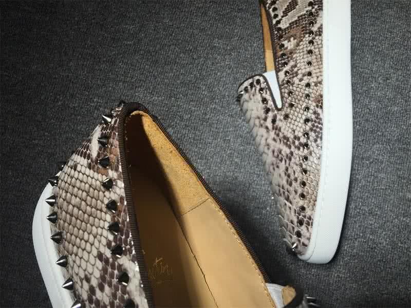 Christian Louboutin Low Top Rivets Fake Snakeskin 4