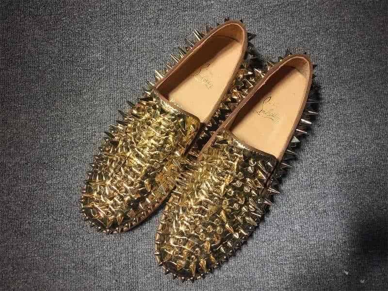 Christian Louboutin Low Top All Golden Rivets Golden Upper 1