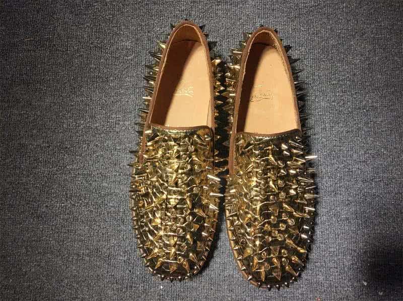 Christian Louboutin Low Top All Golden Rivets Golden Upper 2