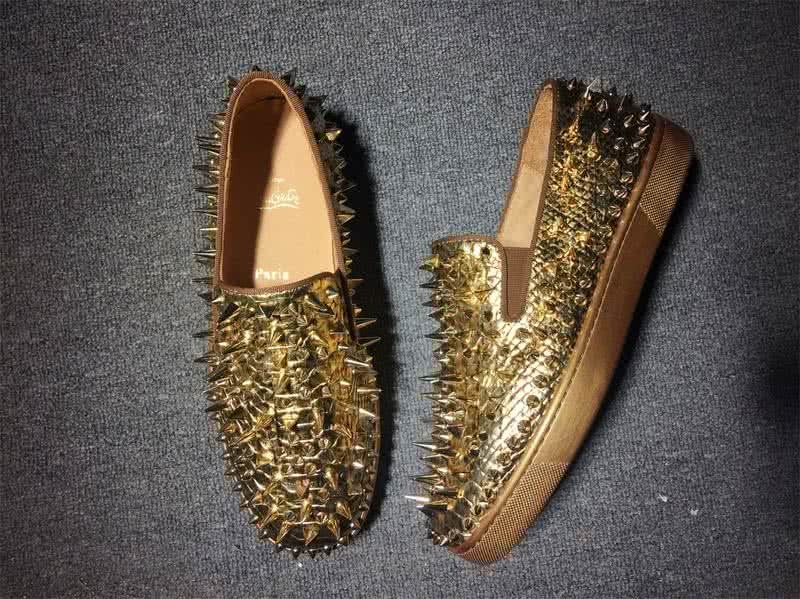 Christian Louboutin Low Top All Golden Rivets Golden Upper 3